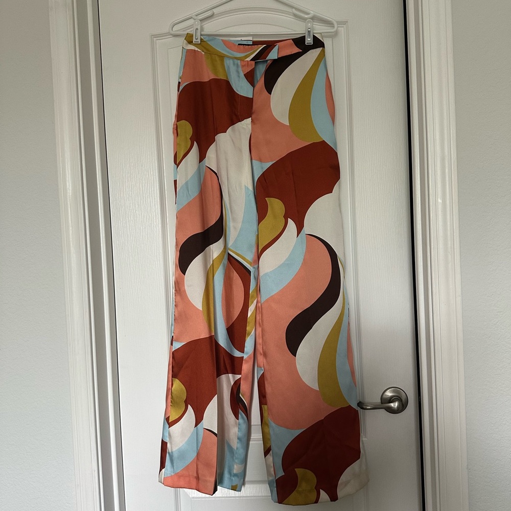 Zara High Waisted Printed Pants